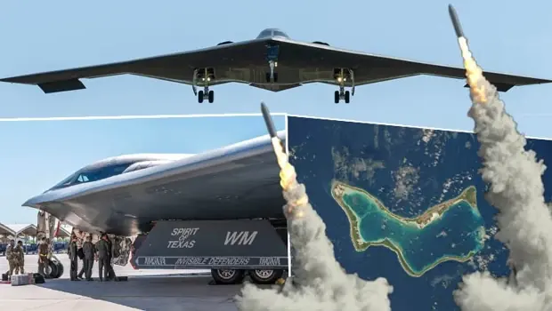 Hint Okyanusu'ndaki Diego Garcia askeri üssünün havadan görünümü.