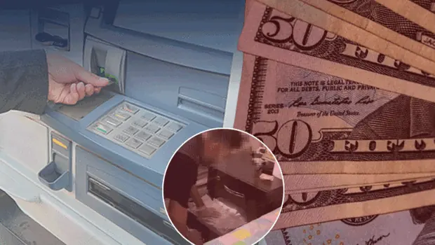 ATM'ye yatırılan sahte 50 dolarlık banknot görseli.