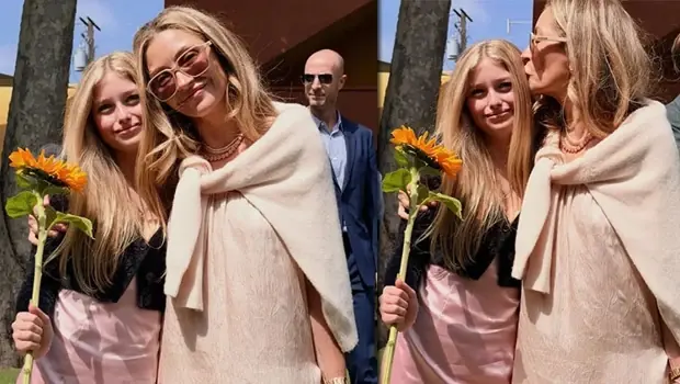 Rebecca Gayheart ve kızı Georgia Dane mezuniyet töreninde.