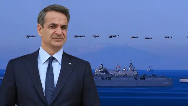 Yunanistan'ın Türkiye'nin Mavi Vatan hazırlığına karşı üzerinde çalıştığı senaryoları gösteren temsili Ege Denizi haritası...
