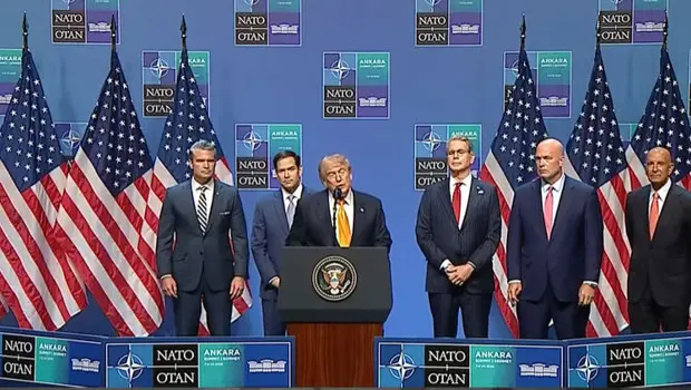 ABD Başkanı Trump ve Cumhurbaşkanı Erdoğan Beştepe'de bir araya geldi.