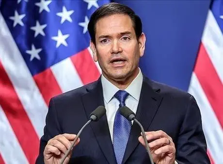 ABD Dışişleri Bakanı Marco Rubio basın toplantısında konuşuyor.
