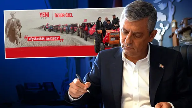 Özgür Özel, Yeni Parti'nin kuruluş evraklarını imzalarken görülüyor.