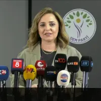 DEM Parti Grup Başkan Vekili Sezai Temelli TBMM'de basın toplantısı düzenliyor.