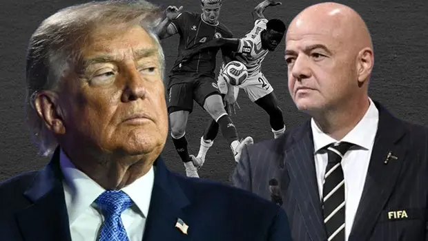ABD Başkanı Donald Trump ve FIFA Başkanı Gianni Infantino bir toplantıda.