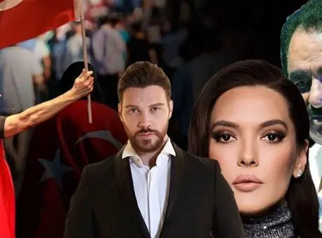 Sanatçı Kıraç, TBMM'de 15 Temmuz sergisini inceliyor.