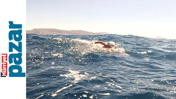 Milli yüzücü Eda Savcıgil, Capri-Napoli maratonu sonrası.