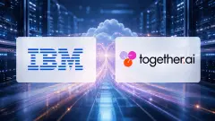IBM ve Together AI iş birliği kapsamında kurulacak yapay zeka altyapısını temsil eden veri merkezi sunucuları.