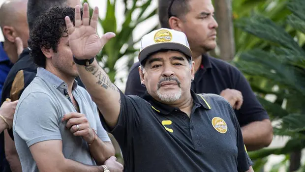 Buenos Aires'teki mahkemede Diego Maradona'nın ölümüyle ilgili duruşma salonu.
