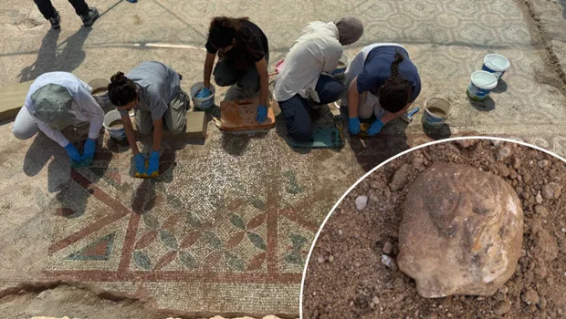 Kastamonu Pompeiopolis Antik Kenti'nde bulunan M.S. 2. yüzyıla ait Eros başı.