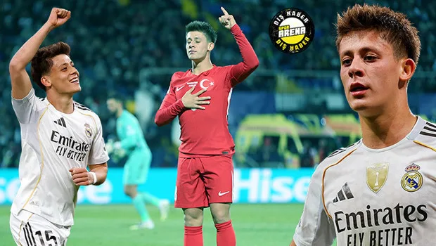 Real Madrid forması giyen Arda Güler sahada mücadele ederken.