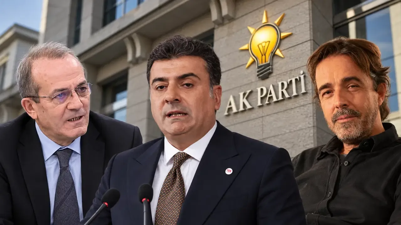 AKP'nin gazetecilere ve siyasetçiye açtığı tazminat davalarını simgeleyen bir görsel.