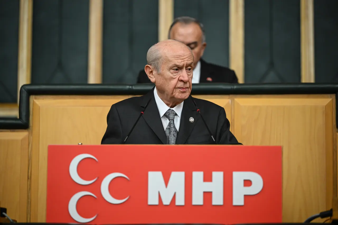 MHP Genel Başkanı Devlet Bahçeli, TBMM'de partisinin grup toplantısında konuşma yapıyor.