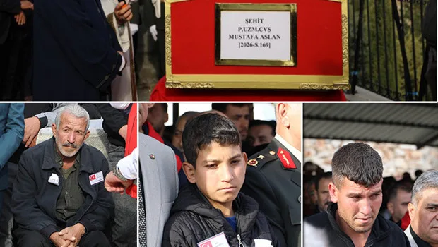 Gaziantep'te şehit uzman çavuş Mustafa Aslan için düzenlenen cenaze töreni.