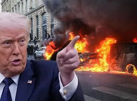 Eski ABD Başkanı Donald Trump, Avrupa'nın göçmen politikaları ve Ukrayna savaşı hakkında konuşurken.