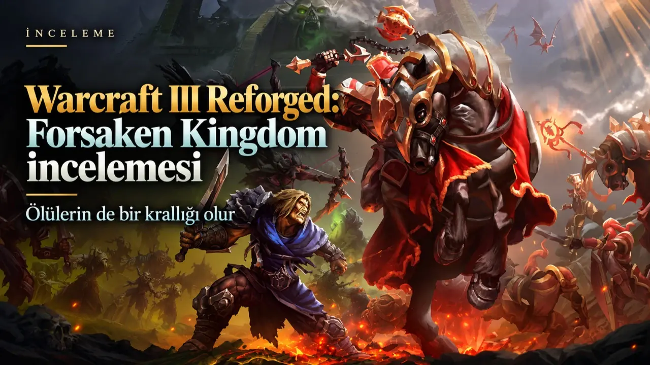 Warcraft III: Reforged - Forsaken Kingdom genişlemesinden bir sahne. Lordaeron kalıntıları arasında Forsaken savaşçıları...