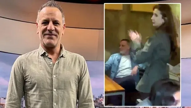 Ozan Güven, oyuncu, televizyon programında açıklamalarda bulunuyor.