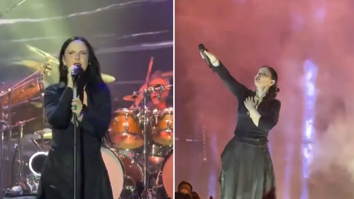 Şebnem Ferah'ın 6 yıl sonra verdiği konserde sahne performansı ve kalabalık.