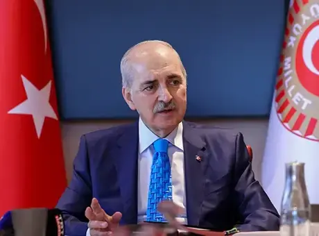 TBMM Başkanı Numan Kurtulmuş, Finlandiya ve İsveç ziyaretleri sonrası açıklama yaparken