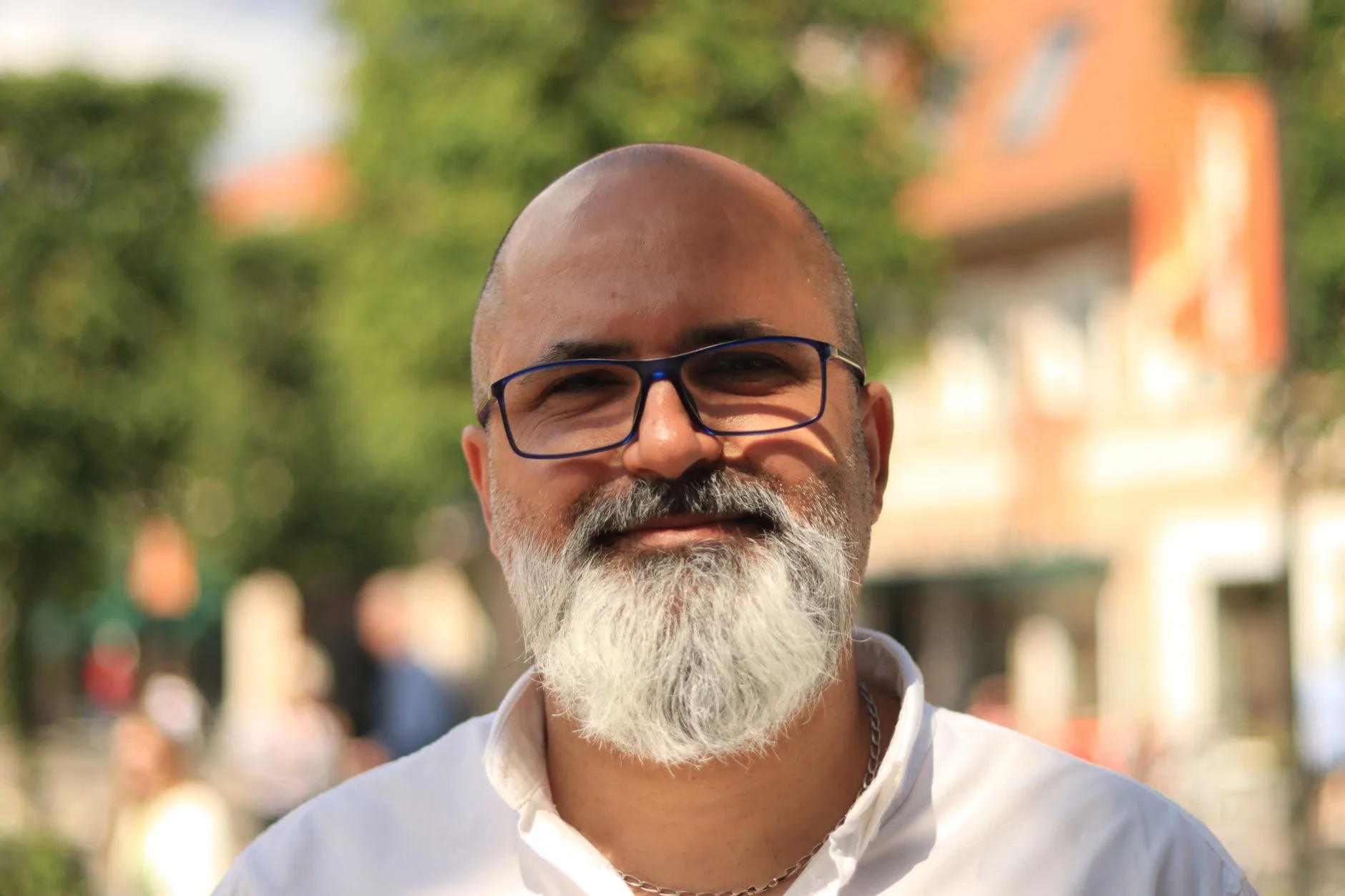 Landtag von Sachsen-Anhalt in Magdeburg mit Demonstranten auf dem Domplatz