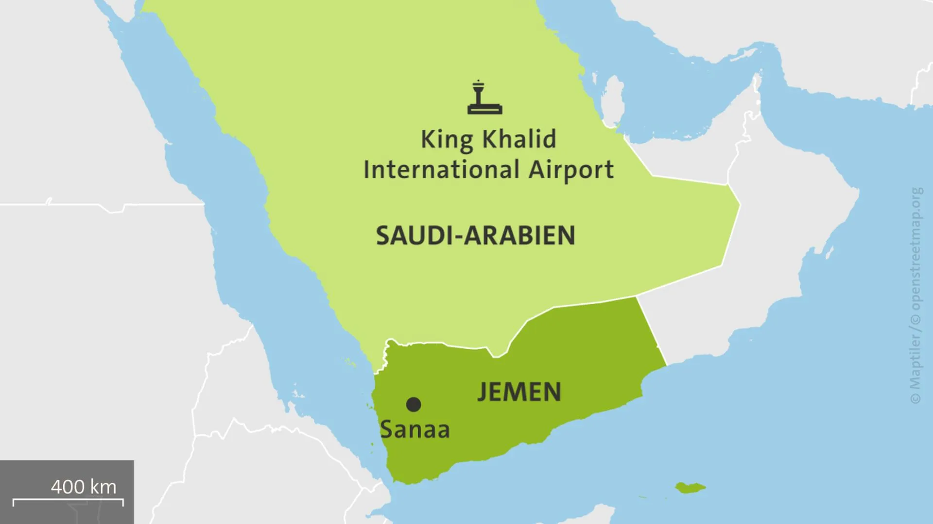 Der internationale Flughafen King Khalid in Riad, Saudi-Arabien.