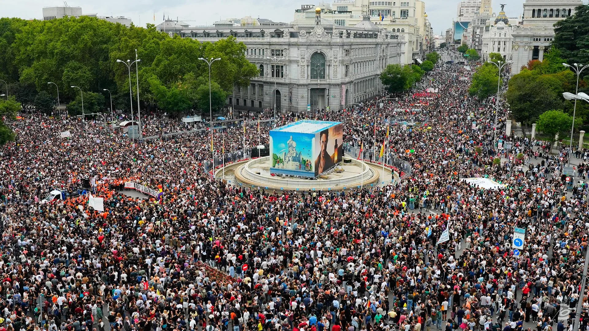Großdemonstration gegen Wohnungsnot in einer spanischen Stadt.