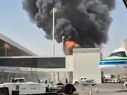 Flughafen von Riad nach dem Raketenangriff