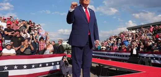 Donald Trump bei einer Wahlkampfveranstaltung in Georgia.