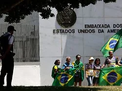 US-Botschaft in Brasilien mit verstärkter Polizeipräsenz vor der Präsidentschaftswahl.