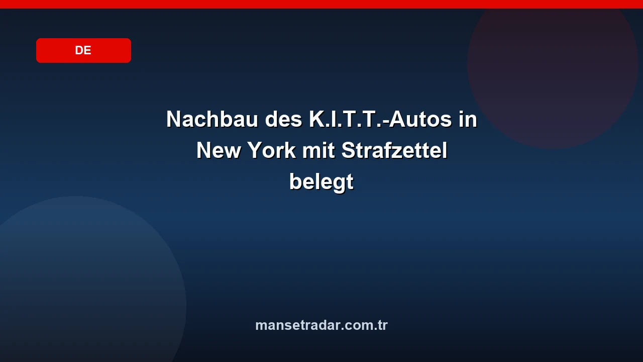 Nachbau des K.I.T.T.-Autos in New York mit Strafzettel belegt