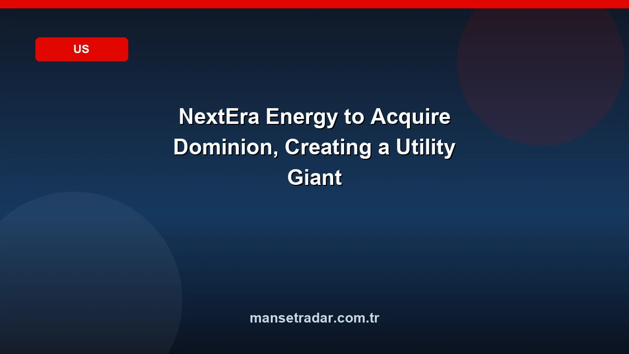 NextEra Energy to Acquire Dominion, Creating a Utility Giant